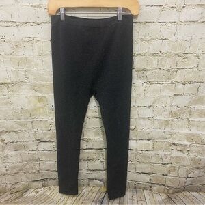 Lane Bryant Black Metallic Weave Striped Tights